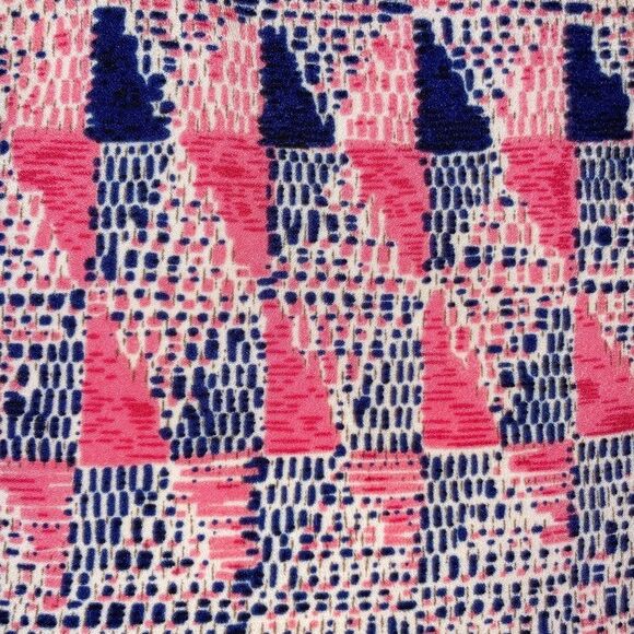 YA LOS ANGELES Pink and Blue Midi Over the Knee Dress Blue Hem Sleeveless Medium - Picture 10 of 14